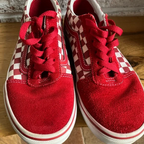 Vans Red and White Check Lace Up - Picture 4 of 7